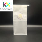 Saco de embalagem de papel branco personalizável com filme escovado de desenho para padaria