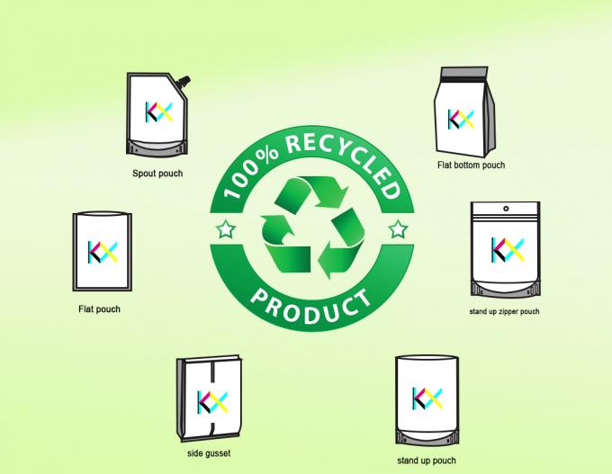 Impressão digital personalizável Sacos de embalagem recicláveis Resistência à ruptura 2