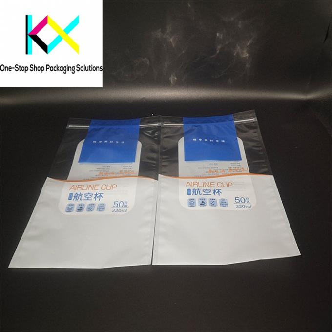 3 selos laterais embalagem de mercadorias de bolsa plana com fecho para copo de plástico 4