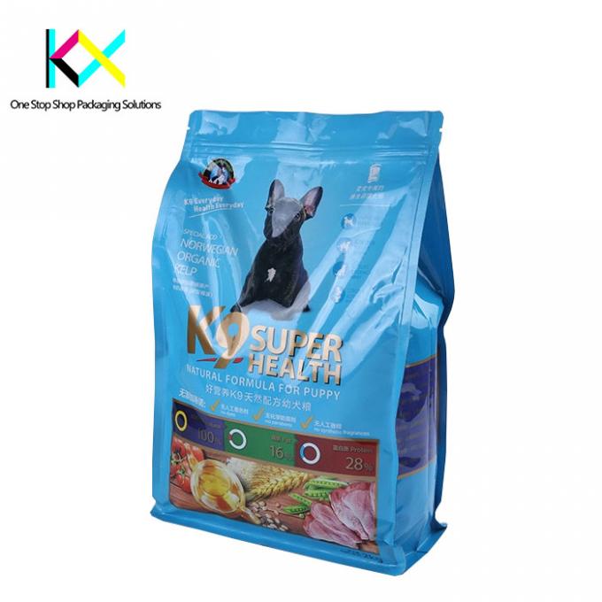 Revisão e prova flexíveis com saco de fundo plano para sacos de embalagem de alimentos para animais de estimação 0