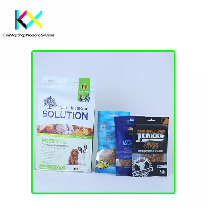 Impressão personalizada de bolsas de fundo plano para sacos de embalagem de alimentos para animais 0