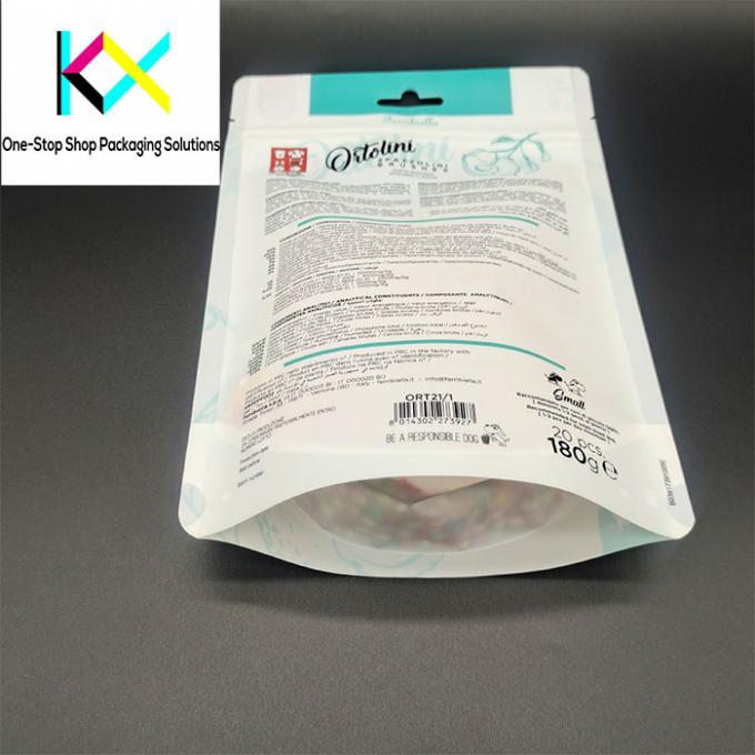 Múltiplas SKUs Saco de plástico laminado Ziplock para sacos de embalagem de alimentos para animais de estimação 1